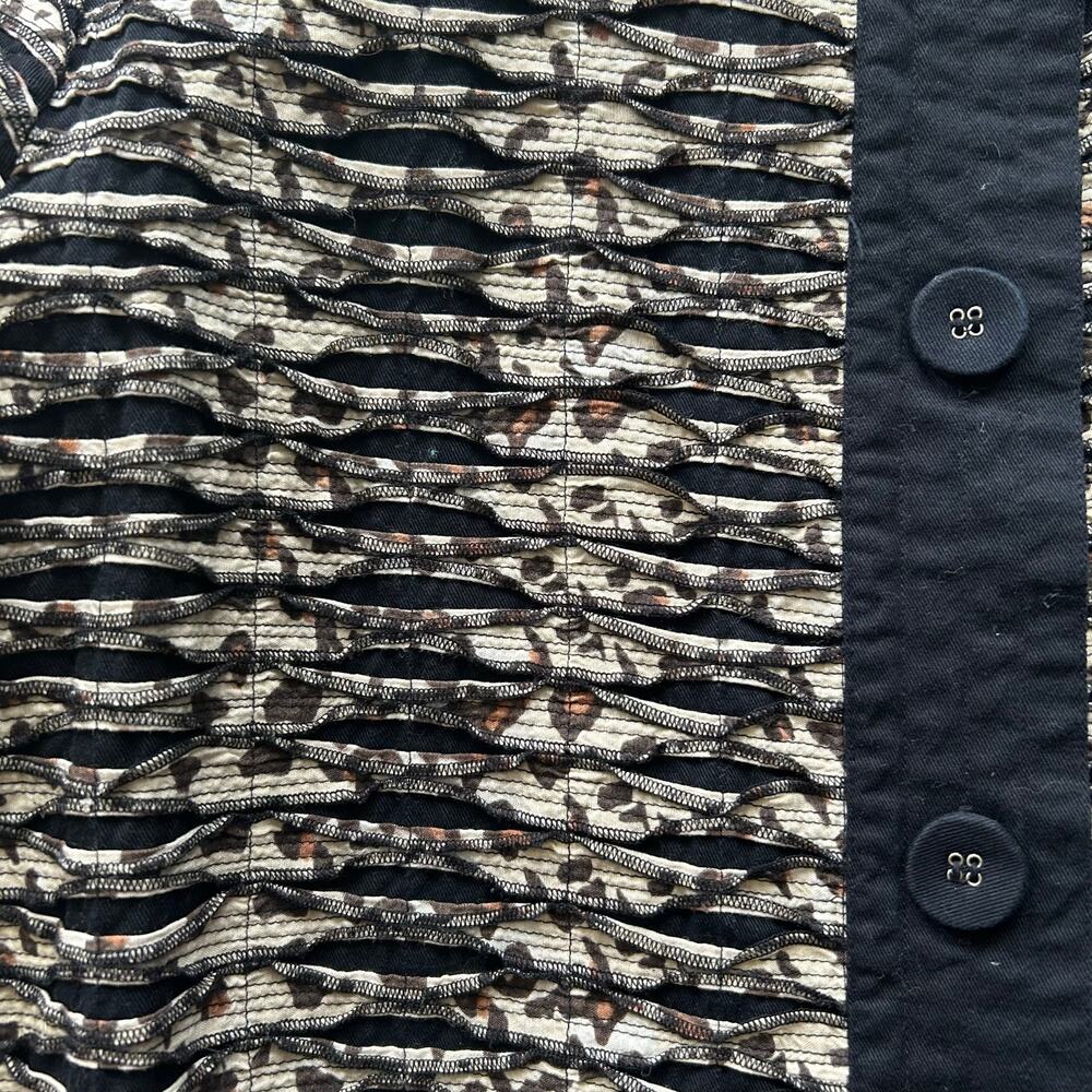 Chico’s Textured Cotton Jacket, Bold Layering Piece, Office Chic Statement Style - Picture 3 of 10